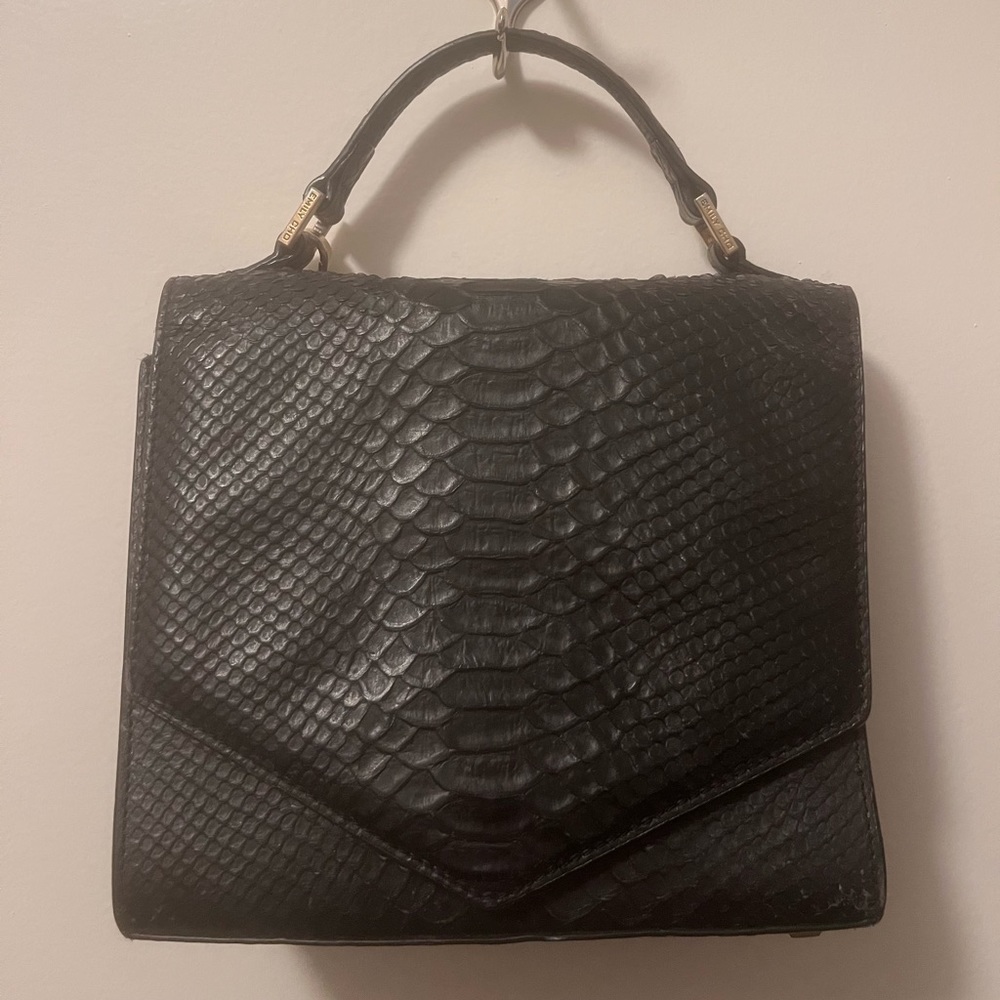 Emily Cho Croc Leather Handbag